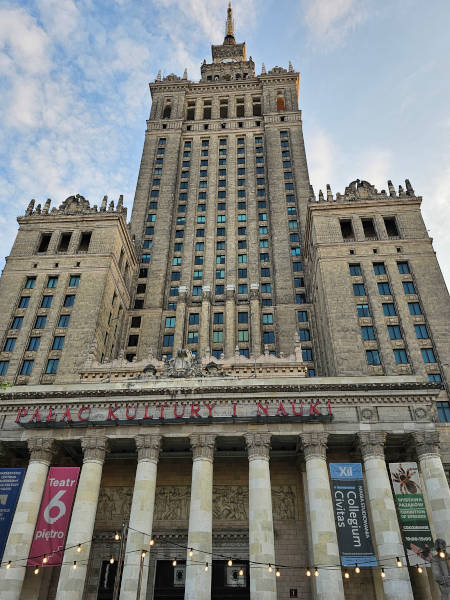 View of Soviet skyscraper Palac Kultury i Nauki in Warsaw