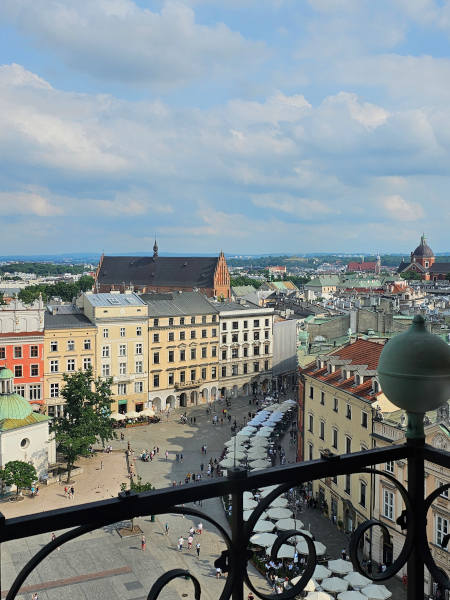 View of rynek (square) from the Town Hall tower in Krakow