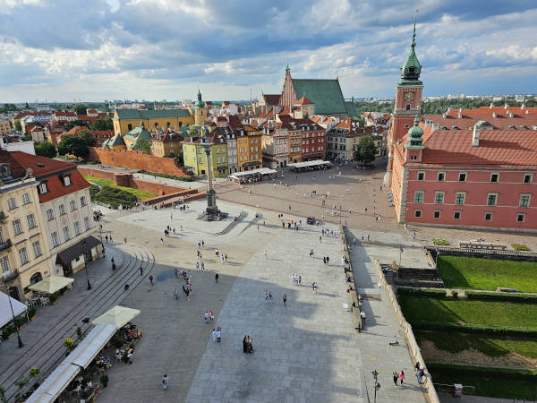 View of rynek (square) from the Observation tower of St. Anne's Church in Warsaw