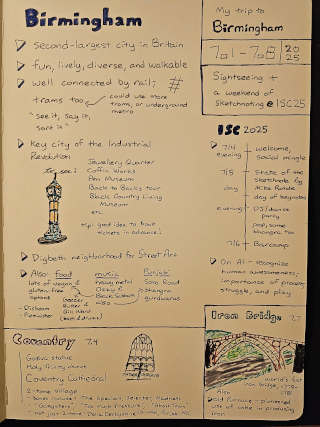 sketchnote of my birmingham trip